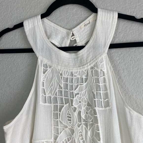 Anthropologie white lace sleeveless blouse - Picture 3 of 8